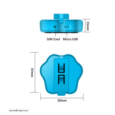 Newest product imei number tracking online waterproof pet gps tracker with smart LED lgihts
