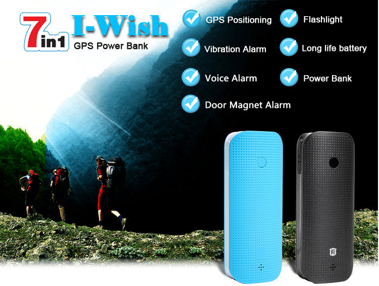 Funtional magnetic personal gps anti-lost tracker power bank 4500MA/door car burglar alarm