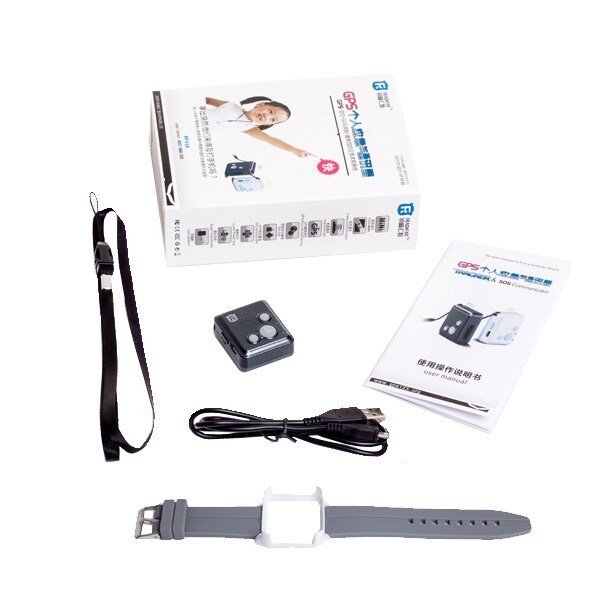 Mini gps tracker keychain for prisoner senior cell phone sos panic button rf-v16